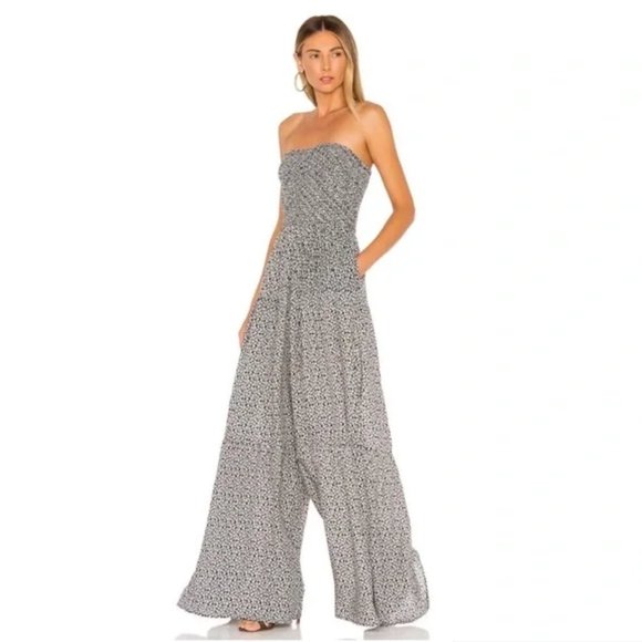 Free People Pants - Free People Little Of Your Love Strapless Wide Leg Jumpsuit